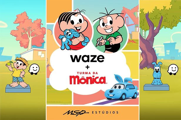 Turma da Mônica no Waze: nostalgia virou ferramenta de marca